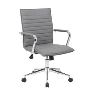 Boss Office Products Vinyl Hospitality Chair, Grey