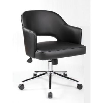 Boss Office Products Black Vinyl Hospitality Chair