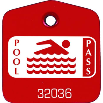 Image for Recreational Pool Pass Red, Package Of 100 from HD Supply