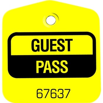 Image for Recreational Guest Pass Yellow, Package Of 100 from HD Supply