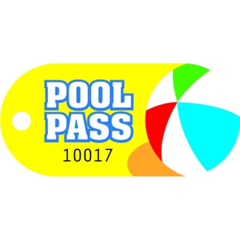 Image for Pool Pass, Have-A-Ball Design, No-Fade Plastic, Package Of 100 from HD Supply