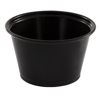 Image for Empress Plastic Portion Cup 4oz Black   50 / 50 Cs from HD Supply