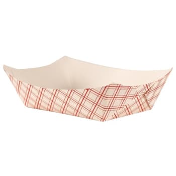 Image for Empress Food Tray 3lb Red Plaid 2 / 250 Cs from HD Supply