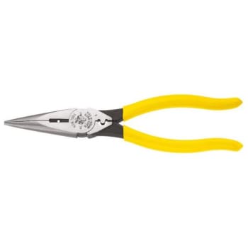 Image for Klein Tools Heavy-Duty Long-Nose Side Cutting Crimping Plier 8" from HD Supply