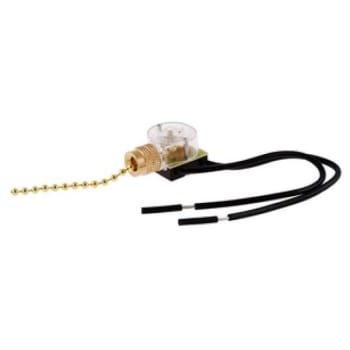 Image for Hubbell® Single Pole Pull Chain Canopy Switch 6a 125v, Brass from HD Supply
