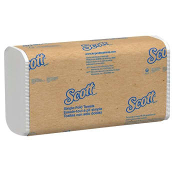 Image for Kimberly-Clark Scott 1-Ply Single-Fold Paper Towels (250-Pack) (White) (Case Of 4,000) from HD Supply