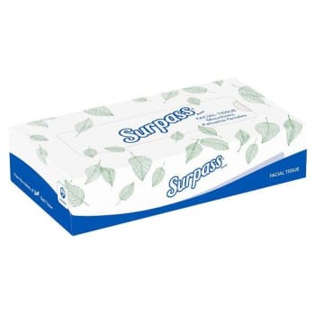 Image for Surpass® Facial Tissue, 2-Ply, White, Ecologo, Flat Facial Tissue Boxes For Business, 30 Boxes/case from HD Supply