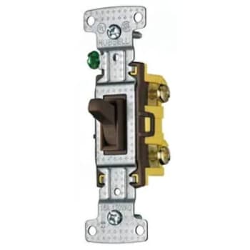 Image for Hubbell® Single Pole Toggle Switch, 15 Amp, 120 Volt, Brown from HD Supply