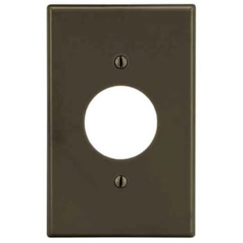 Image for Hubbell 1-Gang Polycarbonate Thermoplastic Wall Plate (Brown) from HD Supply