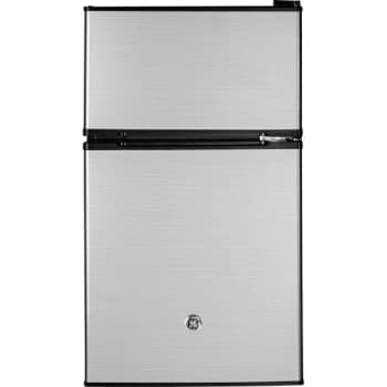 Ge® 3.1 Cu Ft Stainless Steel Energy Star Compact Refrigerator W/ Freezer