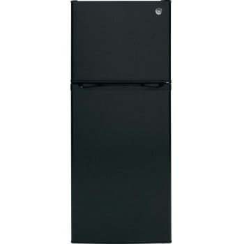 Ge® 11.6 Cubic Feet Top-Freezer Refrigerator, Energy Star®, Black, Optional Icemaker 501233