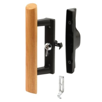 Image for Sliding Dr Handle Set, Wood Pull, Alum Dcst, Painted Blk, Viking, 1 Set from HD Supply