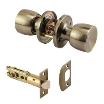 Image for Passage Knob, Fits 2-3/8 In. 2-3/4 In. Bkst, Tulip, Atqe Brs 1-Set from HD Supply