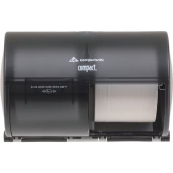 GP Pro Compact 2-Rolls Side-By-Side Toilet Paper Dispenser (Black)