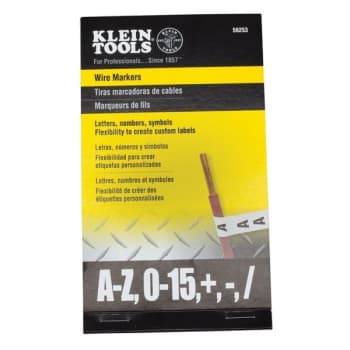 Image for Klein Tools Black Letters, Numbers and Symbols Wire Marker Book from HD Supply