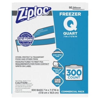 Image for Ziploc® Freezer Quart Bags, Case Of 300 from HD Supply