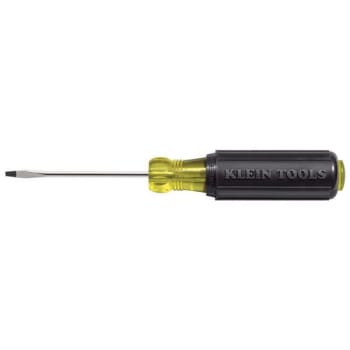 Klein Tools® Black Keystone Tip Mini Screwdriver 4.75" W/round Shank 2"
