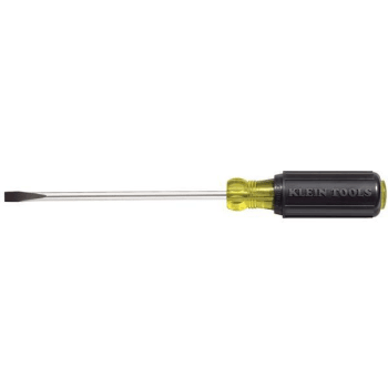 Klein Tools® Black Flat Head Heavy-Duty Screwdriver 12.34" W/Round Shank 8"