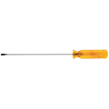 Image for Klein Tools® Yellow Cabinet Tip Flat Head Screwdriver 1/8" W/Round Shank 3" from HD Supply