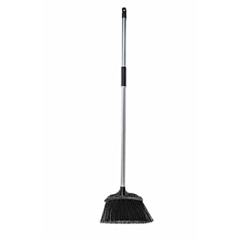 Renown Extra Large Angle Broom, Flagged Tip Bristles, 15 In., Black, Case Of 4