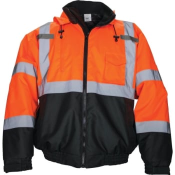 Image for SAS Safety Corp.® ANSI Class 3 Hooded Bomber Jacket - Orange - X-Large from HD Supply