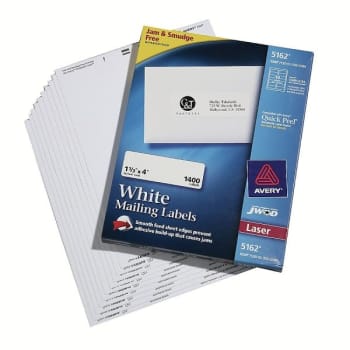 Image for SKILCRAFT® White Laser Address Label 1-1/3" x 4", Package of 100 from HD Supply
