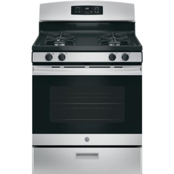 GE® 30" Gas Range w/ Convection Oven, Oven Window, 4.8 Cu Ft in Stainless Steel
