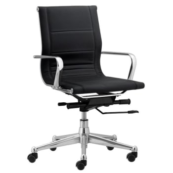 Image for Startex Industries Florence Endura Black Mid Task Chair W/metal Arms Case Of 4 from HD Supply