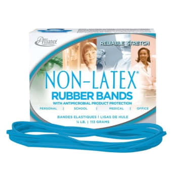 Image for Alliance® #117b Cyan Blue Antimicrobial Rubber Band Pack Of 40 from HD Supply
