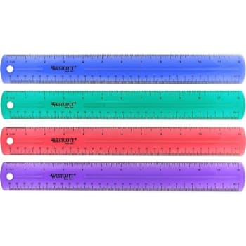 Image for Westcott® Assorted Color Jeweled Plastic Ruler 12" from HD Supply