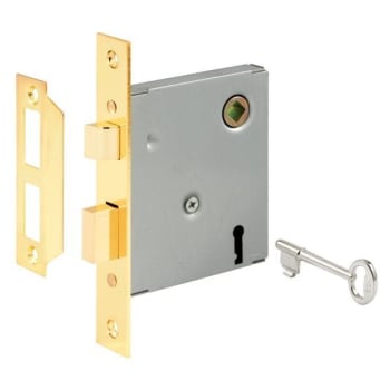 Image for Defender Sec Vintage Style Mortise Lk , 5-1/2in Face Plate Brass Stl from HD Supply