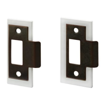 Image for Make 2 Fit 1-3/8in 1-3/4in, Fix-A-Latch Srk Plate Rpr Kit, Stmp Stl, Bronze from HD Supply