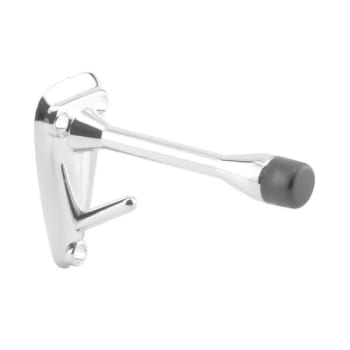 Sentry Hook And Bumper, 3-1/2in Projection, Cast Zamak Constrt, Chrm