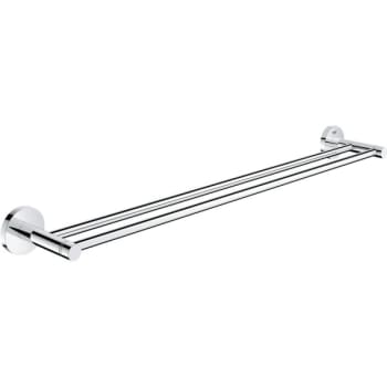 Image for Grohe Essentials Starlight Chrome Double Towel Rail 24 from HD Supply