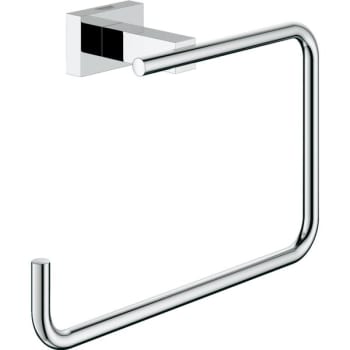 Image for Grohe Essentials Starlight Chrome Metal Cube Towel Ring from HD Supply