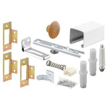 Image for Slide-Co Bi-Fold Closet Dr Track Kit, 36in Open, Roll-Form Stl Trk, Wt ,2-Panel from HD Supply
