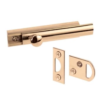 Image for Defender Sec 4in, Polished Brass Surface Bolt from HD Supply