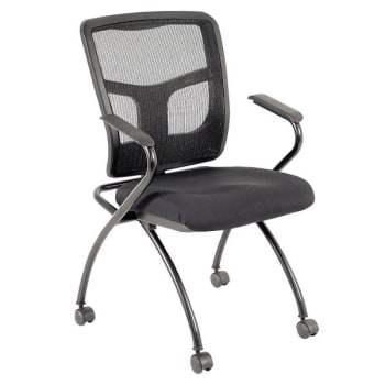 Image for Lorell® Ergonomic Black Mesh/fabric Nesting Chair Case 0f 2 from HD Supply