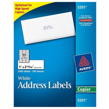 Image for Avery® White Copier Address Label Box Of 3300 from HD Supply