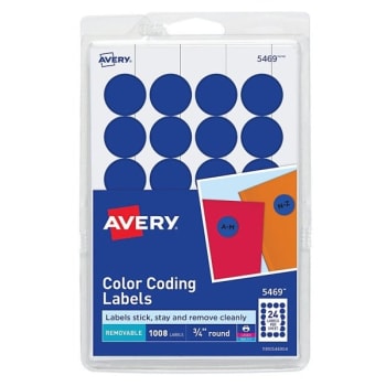 Image for Avery® Dark Blue Printable & Removable Color-Coding Label Package Of 1008 from HD Supply
