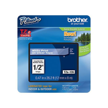 Image for Brother® P-Touch White-On-Clear Standard Adhesive Laminated Label Tape 1/2" from HD Supply