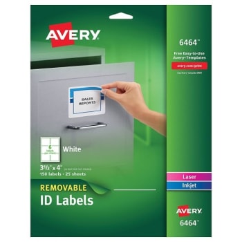 Image for Avery® White Laser/Inkjet Removable ID Label Package Of 150 from HD Supply