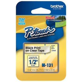 Brother® P-Touch M Series Black-On-Clear Tape Cartridge