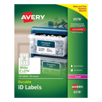 Image for Avery® White TrueBlock Technology Permanent ID Label 2" x 2-5/8" Box Of 750 from HD Supply
