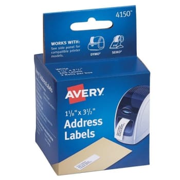 Image for Avery® White Thermal Printer Address Label 1-1/8" x 3-1/2" Box Of 260 from HD Supply