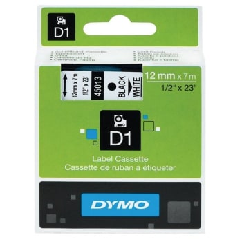 DYMO® Black-On-White Standard Self-Adhesive Label Tape, Pack of 2