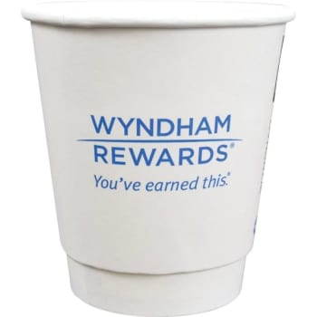 Wyndham Rewards 10oz Double Wall Cup Unwrapped, Use Lid 126935 Case Of 600