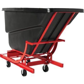 Image for Rubbermaid Commercial 1 Cu Yd Black Self Dumping Hopper With 6" Caster from HD Supply