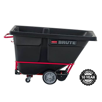 Image for Rubbermaid Commercial 0.5 Cu Yd Rotational Molded Heavy-Duty Tilt Truck (Black) from HD Supply