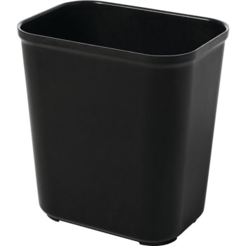Image for Rubbermaid 7 Gal Black Rectangular Fire-resistant Wastebasket (6-Pack) from HD Supply